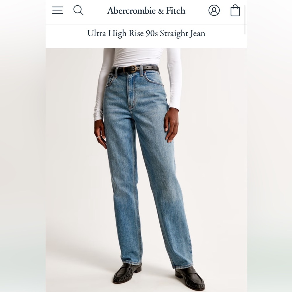 Abercrombie & Fitch Ultra High Rise 90’s Straight Jean